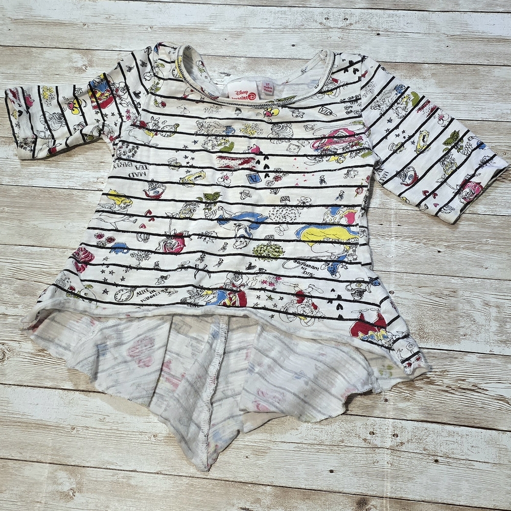 Disney Alice In Wonderland High Low Kids Shirt 2T